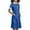 Blue, variant on Qingpeng Women's Vintage Button Down Shirt Dress Notch Lapel Short Sleeve Belted Office Short Dresses with Pocket