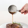 thumbnail image 4 of Mini Butter Warmer Pot 304 Stainless Steel Small Saucepan 60ml Milk Coffee Sauce Melting Pot with Pour Spout Short Handle Dishwasher Safe Kitchen Sauce Cup Silver 1PC, 4 of 9