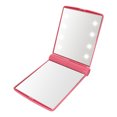 thumbnail image 4 of Espejo de maquillaje LED portátil, herramienta cosmética de espejo de luz de relleno plegable de escritorio a la moda, 4 of 8