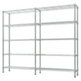thumbnail image 3 of IVV NSF-Certified 57.8" Wide Wire Shelving Unit, 5-Tier Adjustable Heavy Duty Metal Storage Rack, 1500 lbs Capacity Shelves for Garage, Pantry, Kitchen, Restaurant (Chrome), 3 of 8