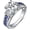 Sapphire, variant on 1 CT Blue Moissanite Ring, S925 Sterling Silver Round Cut Engagement Wedding Band for Women, Size 8