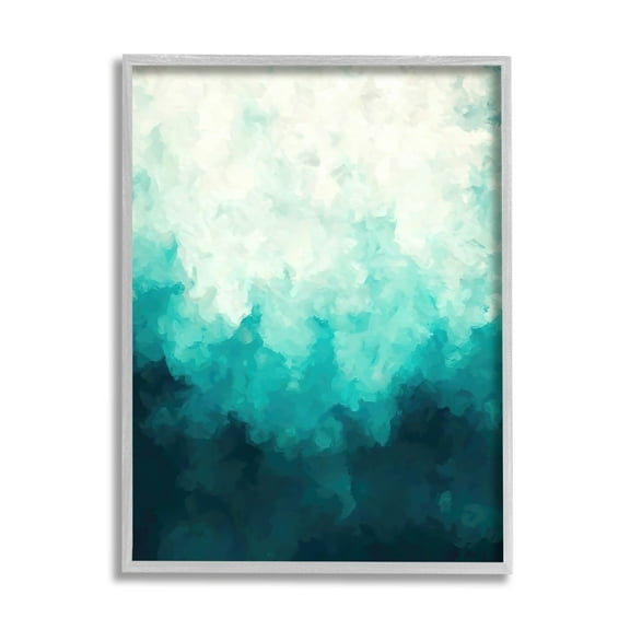 Stupell Industries Blue & Green Abstract Underwater Sea Waves Bubbles Framed Wall Art, 11 x 14, Design by Alpenglow Workshop