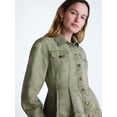 thumbnail image 5 of Scoop Women’s and Women's Plus Trucker Jacket with Peplum Hem, Sizes XS-4X, 5 of 6