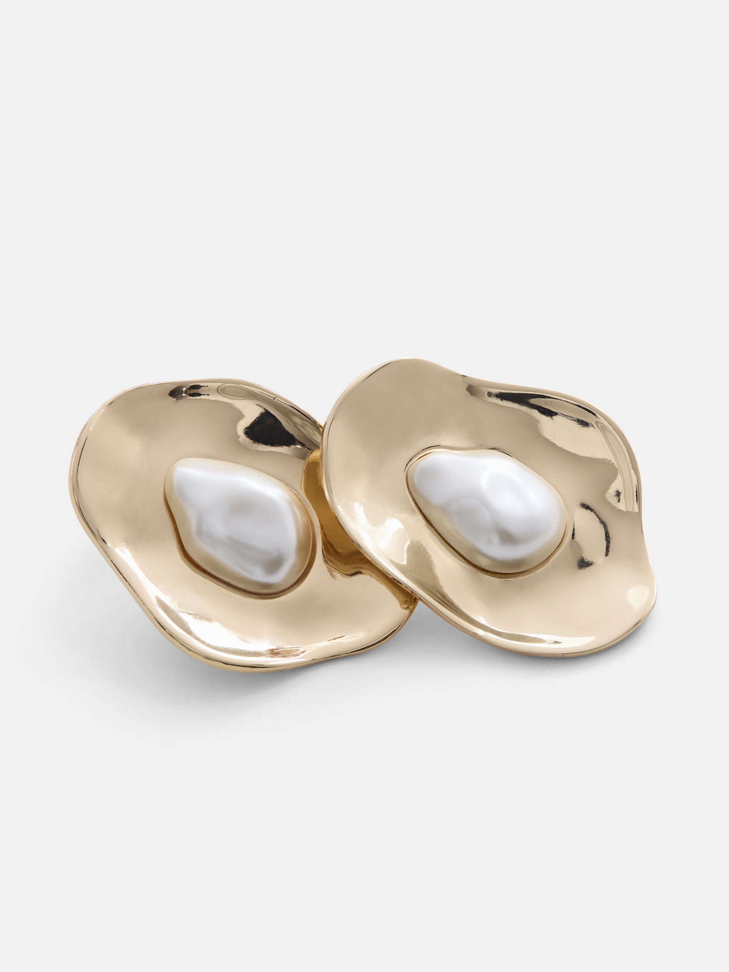 Scoop Women’s Faux Pearl Stud Earrings, 1 Pair