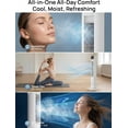 thumbnail image 4 of 35" Evaporative Air Cooler, 3-In-1 Swamp Cooler, Portable Air Conditioners No Windows Needed, 3 Speeds, 4 Ice Packs, 12H Timer, 80? Oscillation, Remote, AC Cooling Fan for Bedroom, Room, 4 of 6
