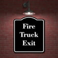 thumbnail image 2 of Fire Truck Exit BLACK Aluminum Composite Sign 15''x18'', 2 of 9