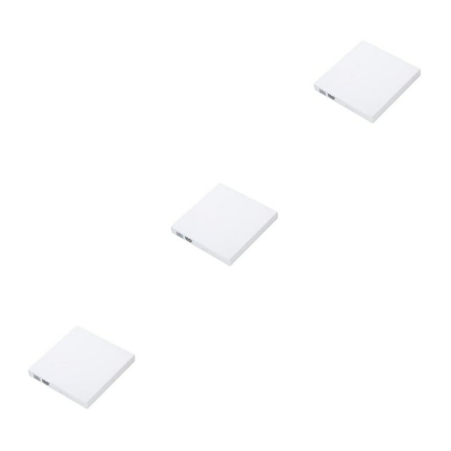 Lecteur de CD en Plastique USB Antichoc Intérieur Extérieur Salle à Manger Lecteur DVD Réduction de Bruit Blanc 3Ensemble