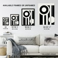 thumbnail image 3 of Abstract Geometric Black and White Artwork Minimalist Circles and Stripes High Contrast Unframed Wall Art Print Poster Home Decor Premium, 3 of 5