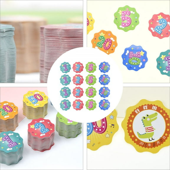 SHOWERORO 300Pcs Paper Scorecard Reward Stickers for Children Teachers Motivational Incentives 1.97X1.97X0.04in