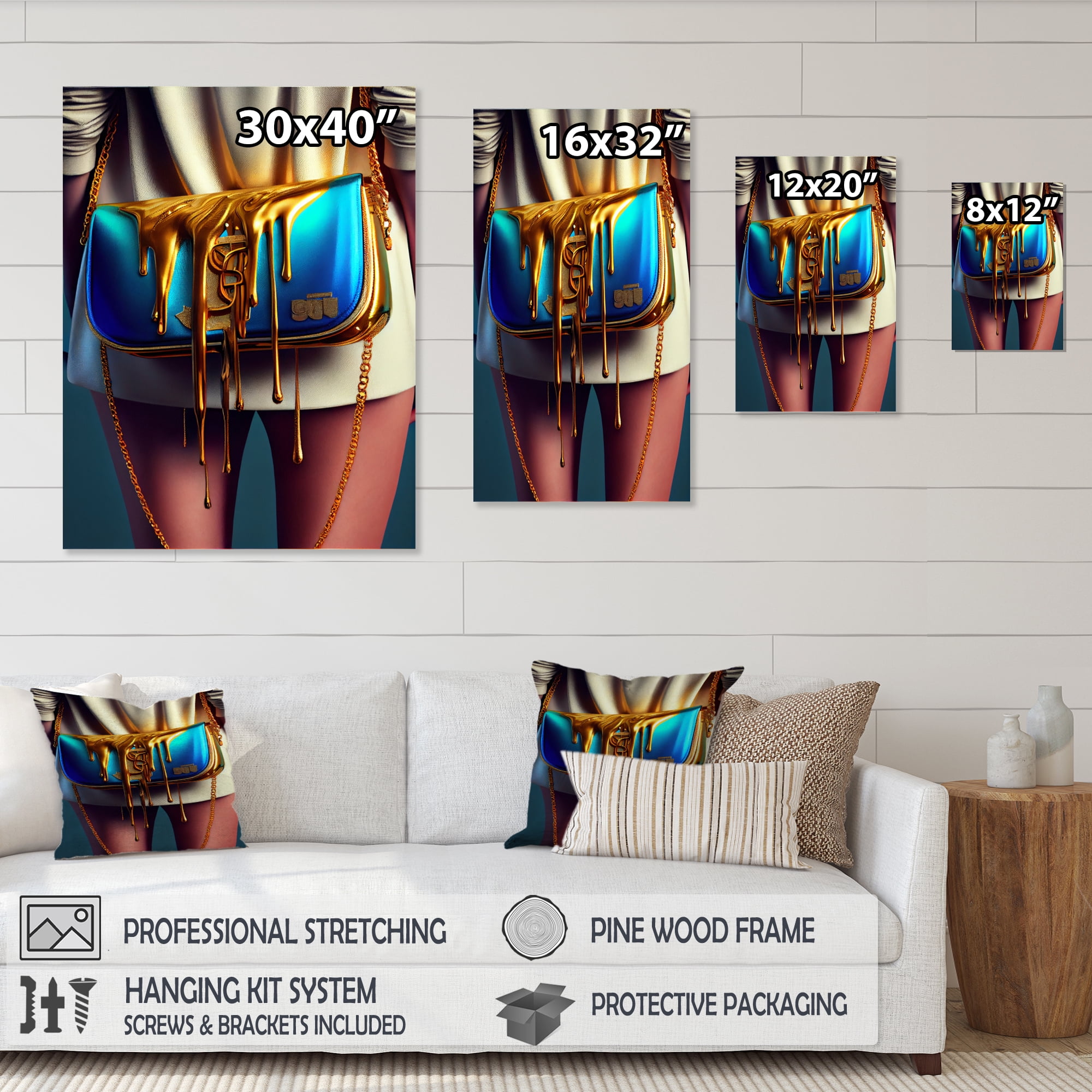Designart Fashion Girl Going Out Tonight With Tone Of Cash I Canvas Wall Art
