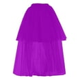 thumbnail image 4 of XIAONU Women Solid Color High-Low Tulle Skirt Elastic Waist Layered Flowy Gown Party Prom Wear Skirts, 4 of 4