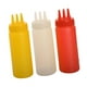 thumbnail image 5 of 3x Botellas de salsa Dispensador de condimentos Botella vacía con boquilla puntiaguda pequeña para Amarillo Rojo Blanco, 5 of 9