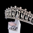 thumbnail image 3 of ELAYARD Plated Silver Rhinestone Bride Crown Hair Hoops Wedding Headwear Chic Hair Accessories, 3 of 6