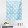 thumbnail image 1 of Whale Tapestry, Young Marine Animals Squirting Water with Little White Hearts Shower Design, Fabric Wall Hanging Decor for Bedroom Living Room Dorm, 5 Sizes, Pale Blue White, by Ambesonne, 1 of 1