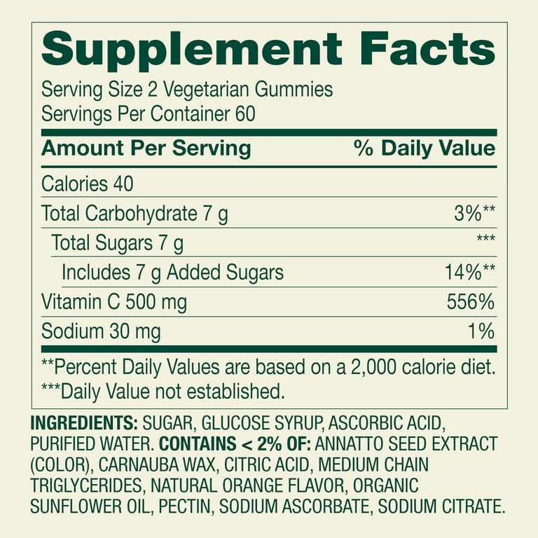 Spring Valley Extra Strength Vitamin C 500 mg Gummies, Orange, 120 Count photo 2