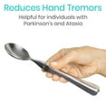 thumbnail image 3 of Vive Weighted Utensils (5 Piece) - Parkinson Spoon and Fork Set Plus Knife - Adaptive, Heavy 7 ounce Weight Stainless Steel Silverware for Hand Tremors, 3 of 10