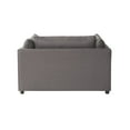 thumbnail image 3 of Roundhill Furniture Enda Pillow Back Fabric 3-Piece Sofa and Cuddler Chair Set, Carbon Gray, 3 of 11