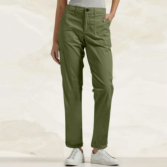 Neewe Wide Leg Pants Women's High Elastic Waisted in The Back Business Work Trousers Long Straight Suit Pants