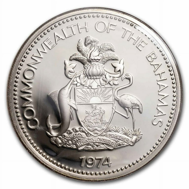 1974 Bahamas Silver $10 Proof - Walmart.com