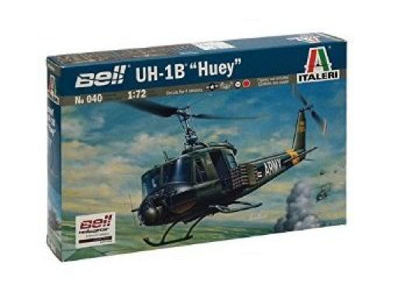 MODEL HELICOPTER ITALERI Bell UH-1D IROQUOIS GUNSHIP 1:72 SCALE £19.99 - UK