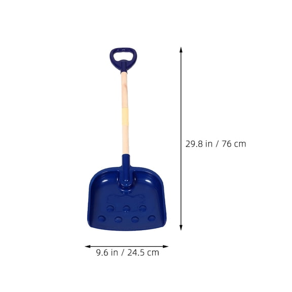 WEUVEB Childrens Sand Shovels Dark Blue Wood and Plastic Versatile 2Pcs