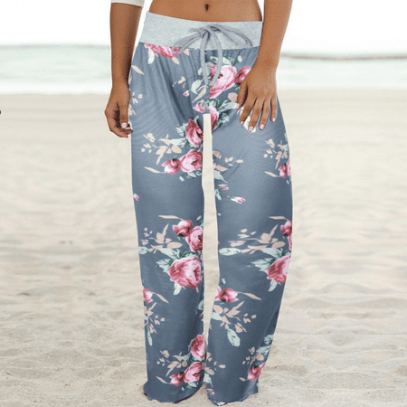 

Xerarch New Leopard Print Comfortable Casual New Leopard Print Comfortable Casual Elastic Drawstring Pajamas Wide Leg Pants Women s Wear