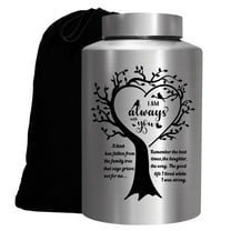 Decorative Cremation Urns for Adults, Large Capacity 220 lbs Burial Urn, Stainless Steel Memorial Urn for Ashes Men Women, Silver Finish