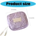 thumbnail image 5 of Preppy Zipper Cosmetic Pouch Purse,Travel Coin Pouch Change Purse Sanitary Napkin Storage Bag Makeup Bag for Purse, 5 of 10