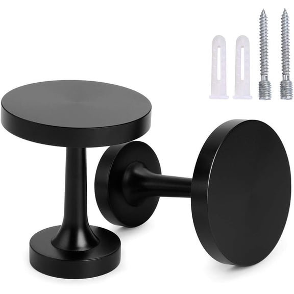 2 Pcs Decorative Curtain Holdbacks - Wall Mounted Drapery Tieback Hooks with Screws, Vintage Metal Curtain Tassel Holders for Home Decor, Golden