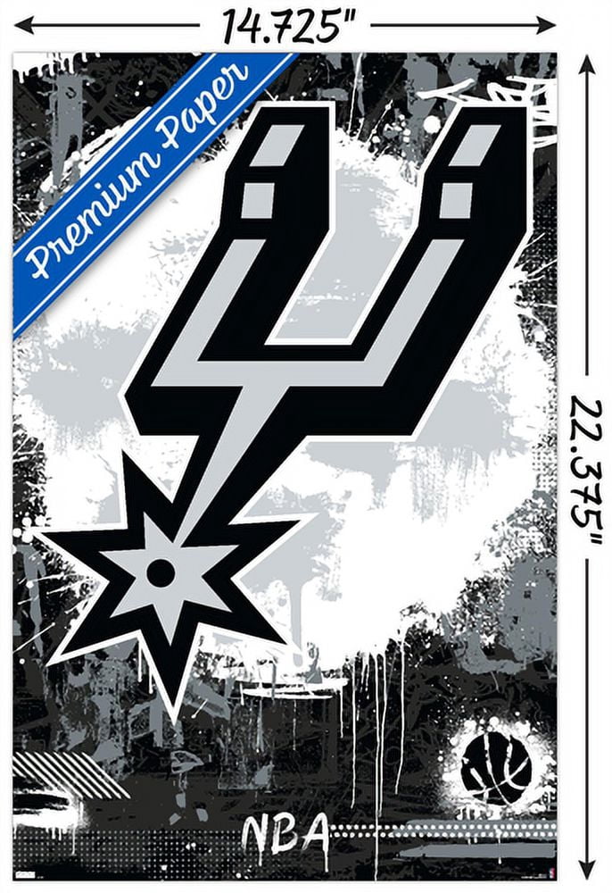 tspt logo poster　Lsize NBA San Antonio Spurs - Maximalist Logo 23 Wall Poster, 14.725
