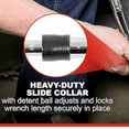 thumbnail image 5 of 57001 – Heavy Duty Extendable Lug Wrench Set – High-Torque Lug Wrench Extends from 17.5 to 23.5 Inches (447mm to 600mm) – Includes 2 Double-Sided 6-Point Sockets for Broad Vehicle Coverage, 5 of 5