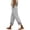 Gray, variant on Womens Cotton Linen Capri Pants Drawstring Summer High Waist Comfy Slacks Lightweight Casual Loose Cropped Trousers with Pockets(White,M)