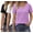 LightPurple-White-Black, variant on MOSHU 3 Pack T-Shirts for Women Short Sleeve Summer Womens Tops Casual Women T-shirts Summer Outfits