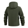 thumbnail image 4 of WTOBBY Men's Waterproof Windproof Fleece Jacket for Outdoor Mountaineering - Solid Color, Thick Fleece Lined, Heavy-Duty Protection Against Elements, Perfect for Hiking, Climbing,Army Green L, 4 of 4