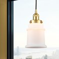 thumbnail image 2 of 616-1PH-SG-G181 Innovations Lighting Canton - 1 Light Mini Pendant In Industrial Style-10 Inches Tall and 6 Inches Wide-Satin Gold Finish-Matte White, 2 of 2