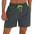 thumbnail image 1 of Minnieouse Pantalones cortos de playa de verano para hombre, pantalones cortos de secado rápido para correr, gimnasio, Fitness, entrenamiento Prendas para la parte inferior del cuerpo Gris 3XL, 1 of 6