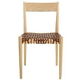 thumbnail image 3 of SAFAVIEH Pranit Dining Chair, Cognac/Natural, Set of 2 (18.5 in. W x D x 31.5 in. H), 3 of 7