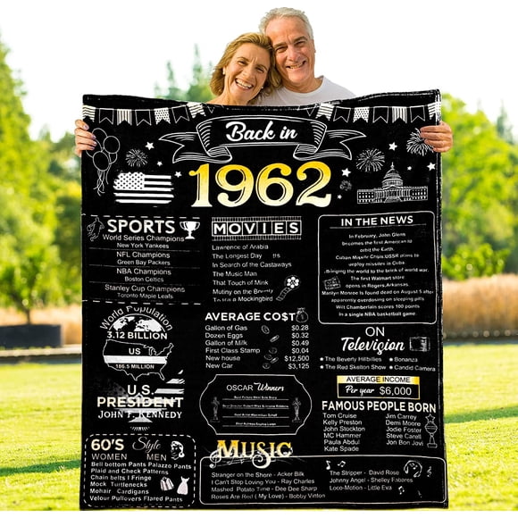 Couverture d'Anniversaire 30 Ans Cadeau pour Femmes Ou Hommes, 30 Ans 1992 Anniversaire Mariage Cadeau pour Femme Petit Ami Petite Amie, Retour en 1992 Couverture en Flanelle Douce