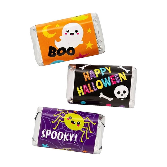 Fun Express 1 1/4" x 2 1/2" Halloween Mini Candy Bar Sticker Labels - 30 Pieces