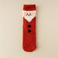 thumbnail image 2 of Inevnen Christmas Socks for Adults Cute Santa Snowman Reindeer Pattern Crew Socks Fuzzy Slipper Socks, 2 of 6