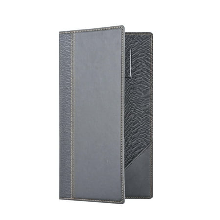 Faux Tabletops - American Metalcraft Securit MCTRBPBL Faux Leather Black Bill Presenter By TableTop King