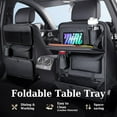 thumbnail image 6 of Coverado Backseat Storage Bag 2 Pack, Hanging Backseat Organizer with Foldable Storage Table, Car Seat NAPPA Leather Back Protectors Kick Mats Interior Accessories, Black, 6 of 7