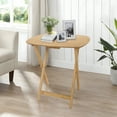 thumbnail image 6 of eHemco Wood Oversized Foldable TV Tray Table for Eating, 25.5 inches Height, Natural, 6 of 8