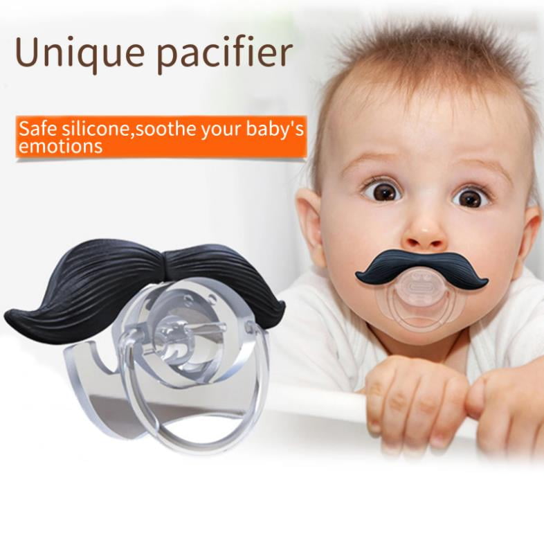 Baby Kid Dummy Silicone Pacifier Teether Orthodontic Nipple Mustache Beard HOT 