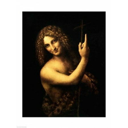 St John the Baptist 1513-16 Canvas Art - Leonardo Da Vinci (18...