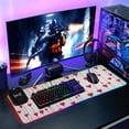 thumbnail image 6 of RGB Gaming Mouse Pad 15W Wireless Charging Large Waterproof Desk Mat 13 Light Modes Mousepad 35.4x15.7 Vertical Stripes of Hearts, 6 of 6