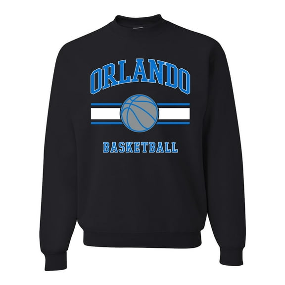 Wild Bobby City of Orlando Basketball Fantasy Fan Sports Unisex Crewneck Sweatshirt, Black, Small