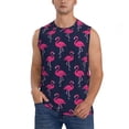 thumbnail image 1 of Fotbe Cute Flamingo Men's Camiseta sin Mangas Estampada para Hombres, Playera Casual para Gimnasio, Entrenamiento, Playa-3X-Large, 1 of 7