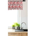 thumbnail image 3 of Ambesonne Floral Window Valance, European Polish Flower Art, 42" x 12", Vermilion Charcoal Grey, 3 of 3