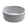 thumbnail image 1 of Cesta de almacenamiento tejida, cesta tejida de mesa, contenedor de diseño nórdico, decoración portátil, organizador de artículos diversos, caja de Gris claro, 1 of 8
